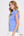 Luxe Knit Half Zip Short Set- Peri Blue