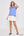 Luxe Knit Half Zip Short Set- Peri Blue