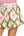 Abstract Print Ruffle Skirt Set- Olive Mix