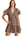 Boho Ruffle Sleeve Mini Dress- Taupe