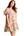 Floral Ruffle-Sleeve Tunic Dress- Coral Mix
