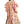 Floral Ruffle-Sleeve Tunic Dress- Coral Mix