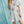 Striped Puff Sleeve Embroidered Dress- Lt. Blue