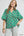 Floral Puff Sleeve Blouse- Green Mix