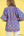 Floral Puff Sleeve Blouse- Periwinkle Mix