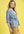 Floral Poplin Puff Sleeve Blouse- Periwinkle Mix
