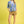 Floral Poplin Puff Sleeve Blouse- Periwinkle Mix
