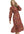 Floral Midi Dress W/ Smocked Waist- Burgundy Mix