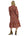 Floral Midi Dress W/ Smocked Waist- Burgundy Mix