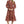 Floral Midi Dress W/ Smocked Waist- Burgundy Mix
