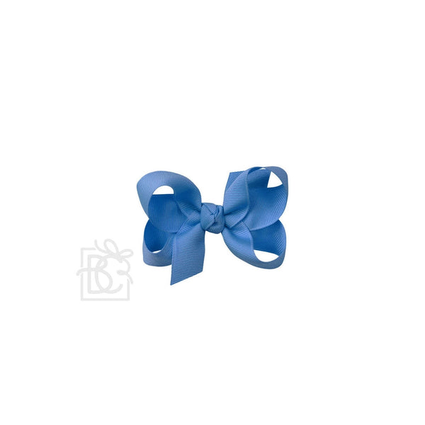 Grosgrain Bow On Clip- Capri Blue
