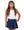 Gathered Skort Navy Shimmer