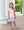 Camilla Skort Set- Light Pink/Dusty Blue Stripe