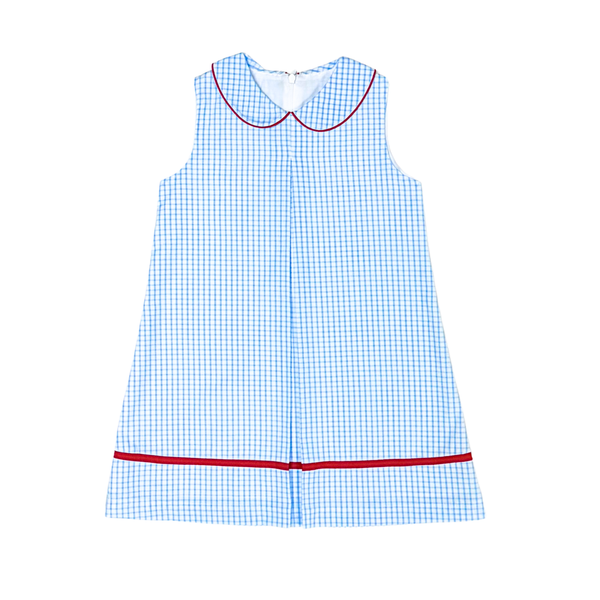 Sienna Dress- Lt. Blue Windowpane