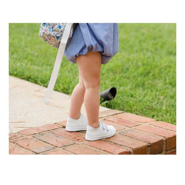 Caroline Scalloped Sneaker- White