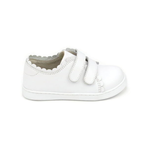 Caroline Scalloped Sneaker- White