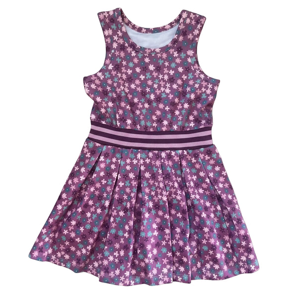 Catherine Dress- Plum Ditsy Floral