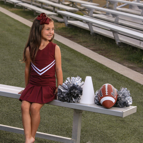 Cheer Uniform Set- Maroon