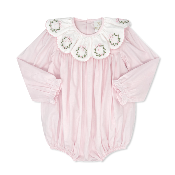Chloe Bubble- Blessings Pink Batiste, Wreaths