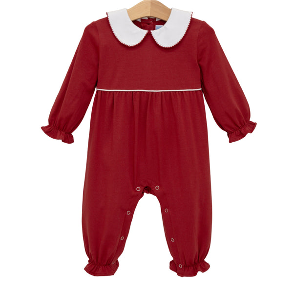 Claire Romper- Burgundy