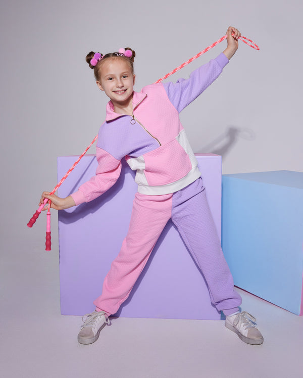 Color Block Jogger- Pink & Lilac