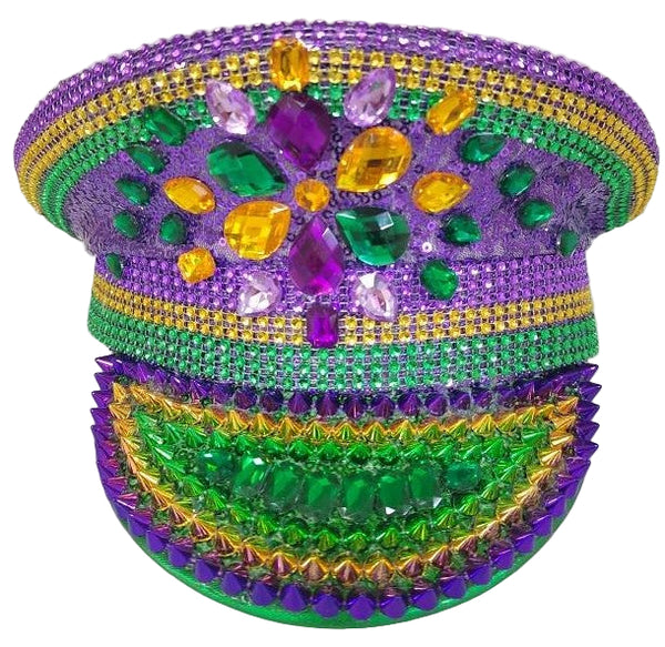 Mardi Gras Rhinestone Conductor Hat Youth
