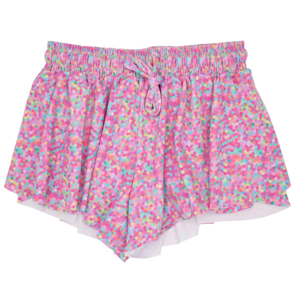 Confetti Stars Butterfly Flowy Shorts