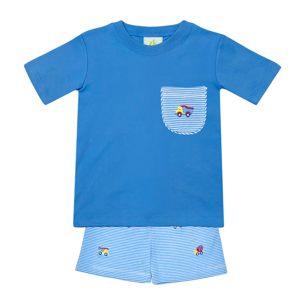 Construction Short Set- Periwinkle