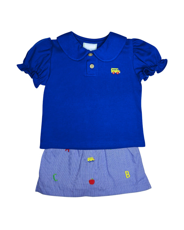 ABC Miley Knit Skort Set- Royal Blue
