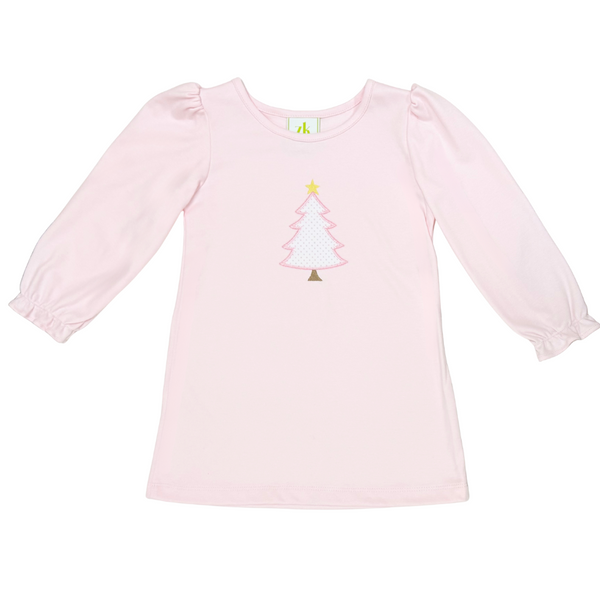 Christmas Tree Pam Knit Dress- Pink