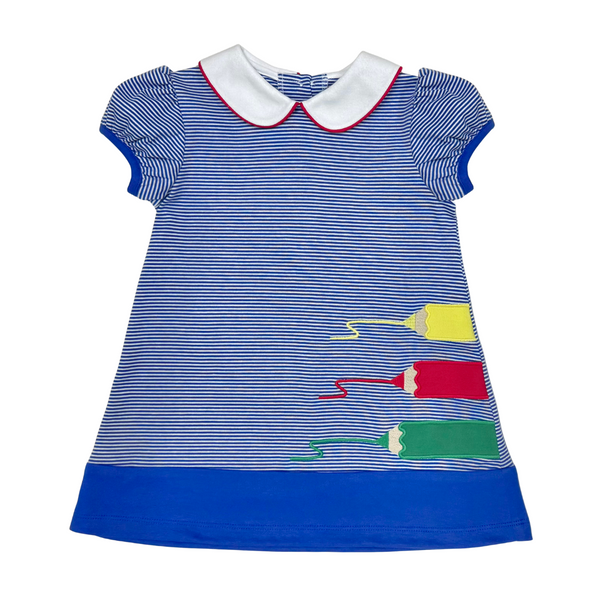Crayon Louisa Knit Dress- Royal Blue Bitty