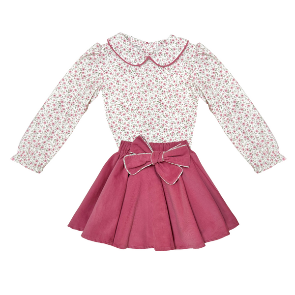 Laurie Skirt Set- Tiny Roses Garden