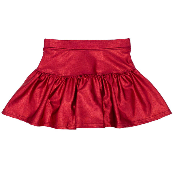 Gathered Skort- Crimson Shimmer