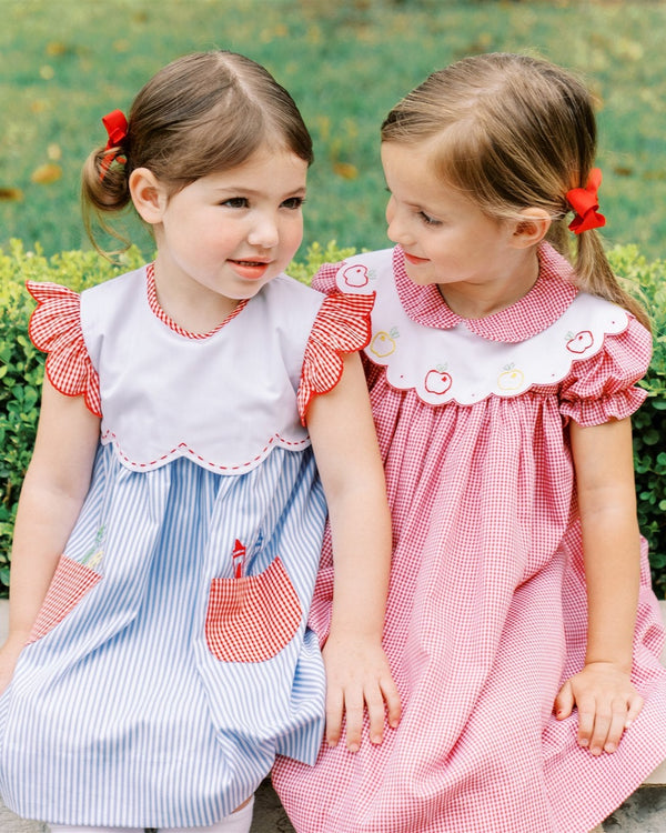 Crispin Apple Scallop Dress
