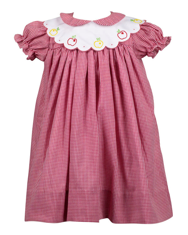 Crispin Apple Scallop Dress