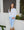 Blue Scallop Knit Leggings