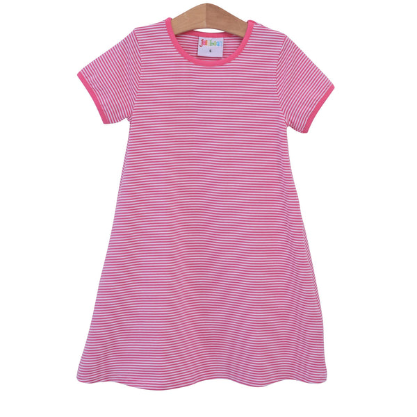 Sarah Dress Pink Stripe