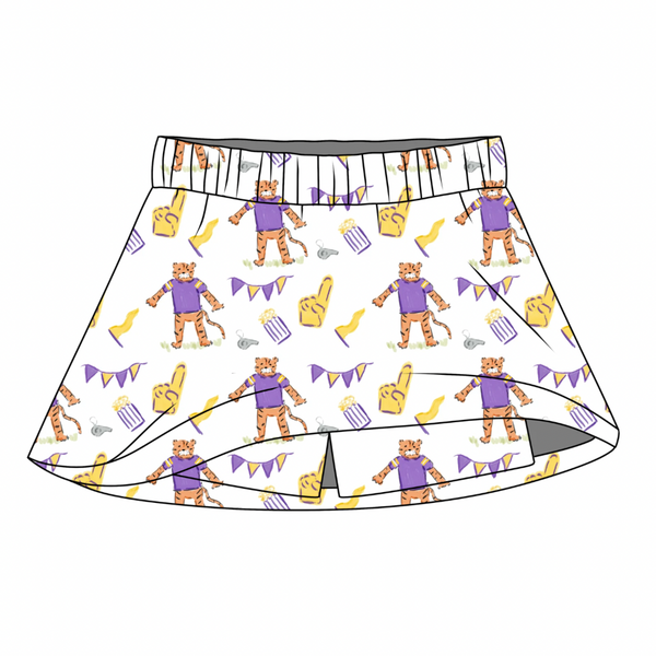 Sara Catherine Skort- Game Day Purple and Gold