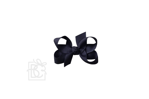Grosgrain Bow On Clip- Dark Navy