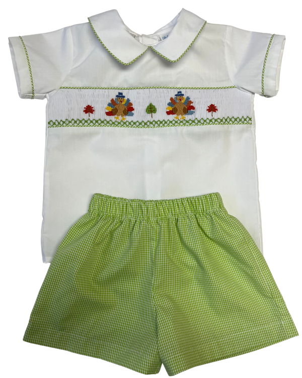 Turkey Smocked Short Set