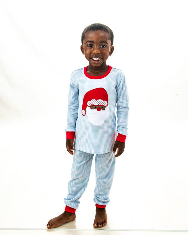 Santa Face Applique Pants Set (Dark Skin)