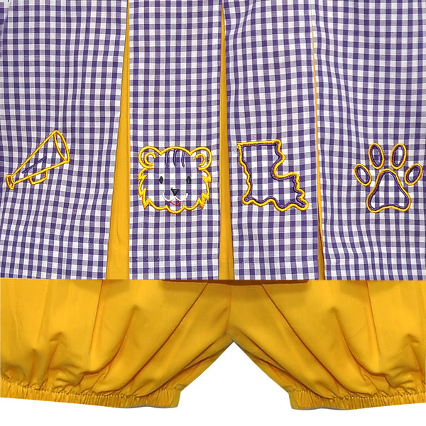 Tiger Purple/Gold 4 Logo Bloomer Set