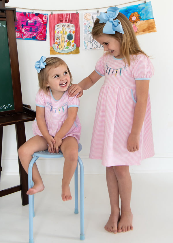 Crayon Embroidery Dress