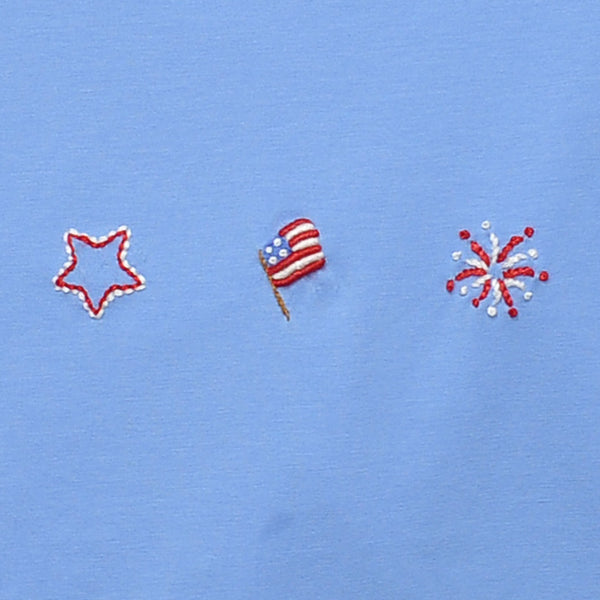 Emma Blouse- Red, White & Blue