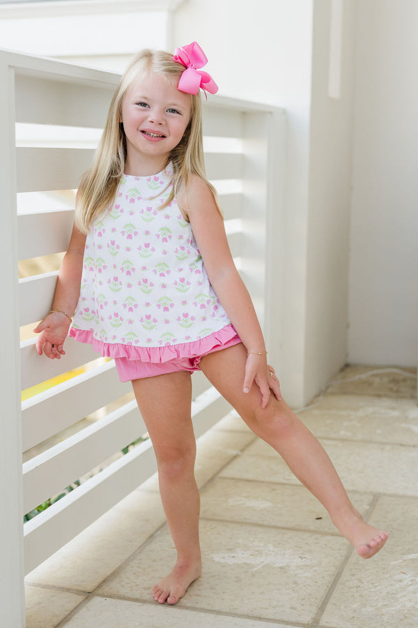 Tulip Knit Bloomer/Banded Short Set