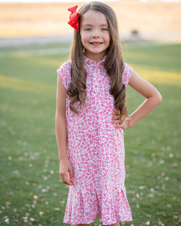 Kickoff Red Polo Sleeveless Dress