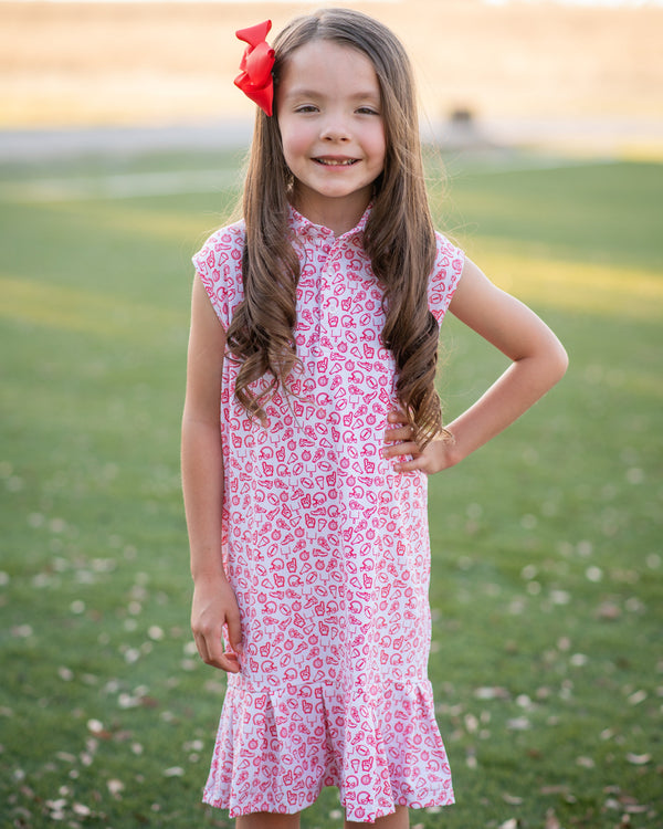 Kickoff Red Polo Sleeveless Dress