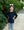 Ruffle Sweatshirt- Navy