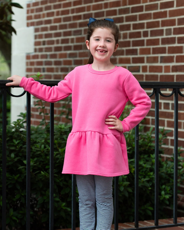 Tunic Sweatshirt- Hot Pink