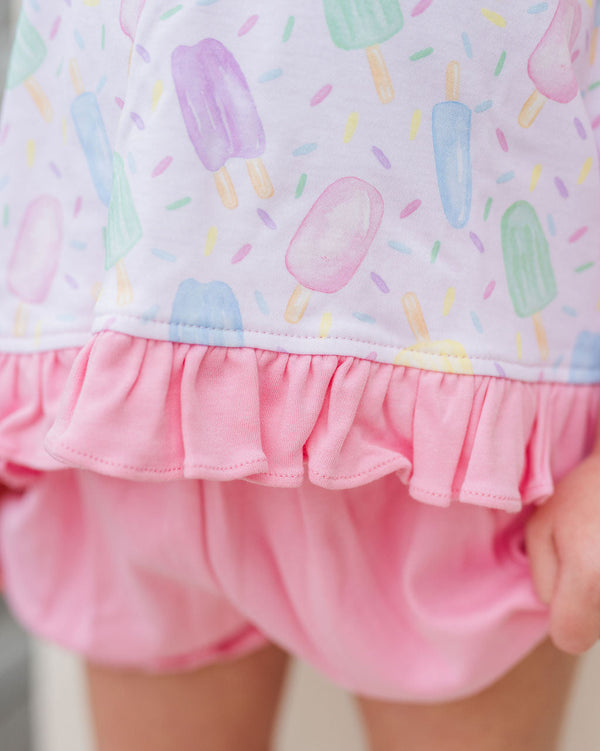 Sweet Summertime Tie Back Knit Bloomer/Banded Short Set